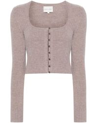 Loulou Studio - Gerippter Dahlia Cropped-Cardigan - Lyst