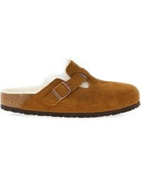 Birkenstock - Sandales Boston À Doublure Lainée - Lyst