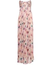 V:PM ATELIER - Veronica Plissé Floral-Print Maxi Dress - Lyst
