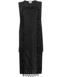 Ganni - Organza-Fringe Jacquard Sleeveless Top - Lyst