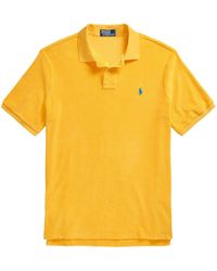 Polo Ralph Lauren - Frottee-Poloshirt mit Logo - Lyst