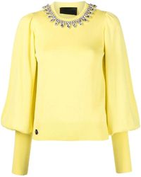 Philipp Plein - Pullover Mit Strass - Lyst