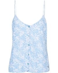 Calvin Klein - Floral-Print Crepe Blouse - Lyst
