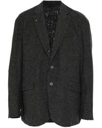 CALMLENCE - Blazer A Rayas Con Bolsillo Con Ribete - Lyst