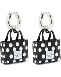 Marc Jacobs - Logo-print Bag-pendant Hoop Earrings - Lyst
