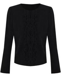 Emporio Armani - Veste Volantée À Col Rond - Lyst