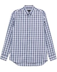 Brioni - Checked Cotton Shirt - Lyst