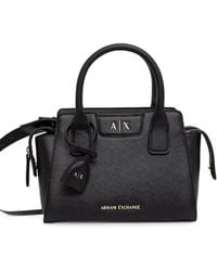 ARMANI EXCHANGE - Logo-Plaque Tote Bag - Lyst