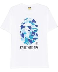 A Bathing Ape - Abc Camo Logo-Print T-Shirt - Lyst