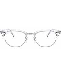 Ray-Ban - Clubmaster Transparent-Frame Glasses - Lyst
