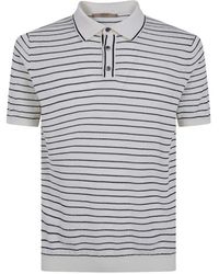 Nuur - Striped-Pattern Polo Shirt - Lyst