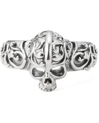 Emanuele Bicocchi - Bague Gravée À Motif Tête De Mort - Lyst