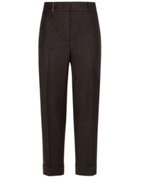 Peserico - Rhinestone Cuff Trousers - Lyst