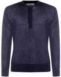 Seven Gauge - Button-Fastening Serafino Sweater - Lyst