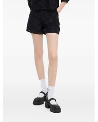Desigual - Floral Laced Shorts - Lyst