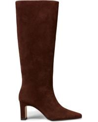 Claudie Pierlot - Suede-Leather Pointed-Toe Knee-High Boots - Lyst
