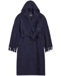 Balenciaga - Fringed-Edge Wool Coat - Lyst