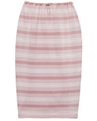 Prada - Bayadere Striped Midi Skirt - Lyst