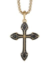 David Yurman - 18Kt Gothic Cross Amulet (36.5Mm) - Lyst