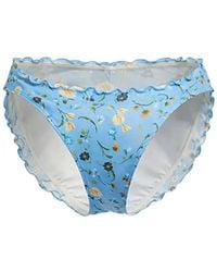 Seafolly - Ruffled Floral-Print Bikini Bottom - Lyst