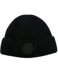Canada Goose - Gerippte Beanie Mit Logo-Patch - Lyst