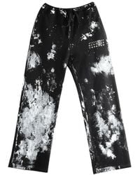 MM6 by Maison Margiela - Paint-Splatter Logo-Print Track Pants - Lyst