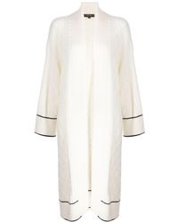 N.Peal Cashmere Organic-cashmere Kimono - White