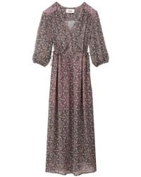 Ba&sh - Floral-Print Drawstring-Waist Midi Dress - Lyst