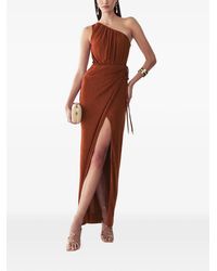BWLDR - One-Shoulder Wrap-Style Maxi Dress - Lyst