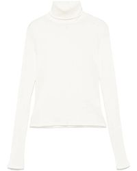 RE/DONE - Ribbed Roll-Neck Top - Lyst