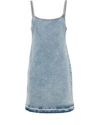 HUGO - Stretch Denim Mini Dress - Lyst