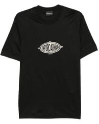 Emporio Armani - Logo-Patch T-Shirt - Lyst