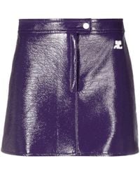 Courreges - Re-Edition Vinyl Miniskirt - Lyst