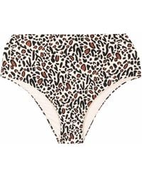 Nanushka - Leopard-print High-rise Bikini Briefs - Lyst