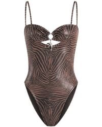 Blumarine - Maillot De Bain Imprimé À Découpe - Lyst