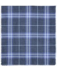 Burberry - Reversible Check Wool Silk Scarf - Lyst