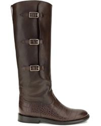 Paris Texas - Montana Crocodile-Embossed Buckle Boots - Lyst
