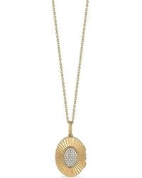 Dana Rebecca - 14K Diamond Oval Locket Necklace - Lyst