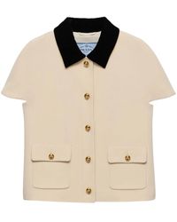 Prada - Veste À Col En Velours - Lyst