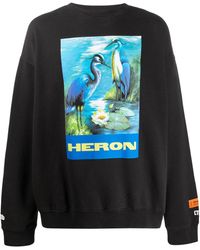 Heron Preston Graphic Logo Print Pullover - Black