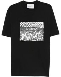 Iceberg - Graphic-Print Cotton T-Shirt - Lyst