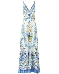 CAMILLA - Maxikleid Mit V-Ausschnitt - Lyst