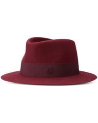 Maison Michel - André Logo-Detail Fedora Hat - Lyst