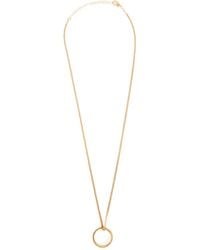 MM6 by Maison Margiela - Logo Ring Pendant Necklace - Lyst