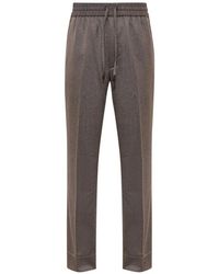 Brioni - Asolo Drawstring Wool Trousers - Lyst