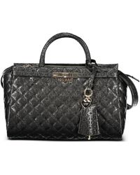 Guess - Idra 4G Quilted Logo-Embossed Tote Bag - Lyst