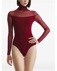 2310 STUDIO - Mesh-Panel High-Neck Bodysuit - Lyst