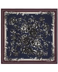 Dolce & Gabbana - Peony-Print Silk Scarf - Lyst