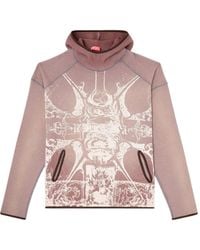 DIESEL - S-Waf-Hood-New Waffle-Knit Hoodie - Lyst