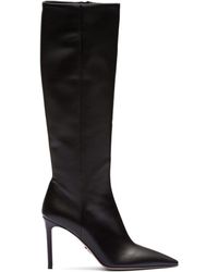 Prada - 95mm Knee-high Nappa Leather Boots - Lyst